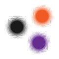 Abstract colorful shagy or spiny circles